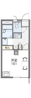レオパレスNEW TAKAHAMA【1階】の間取り