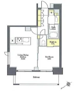 プライムメゾン浅草橋【12階】の間取り