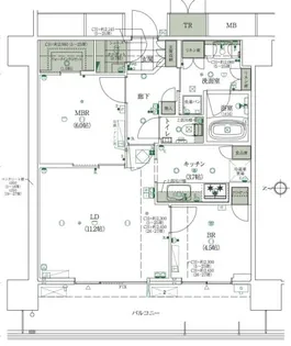 杜の街グレース岡山ザ・タワー【14階】の間取り
