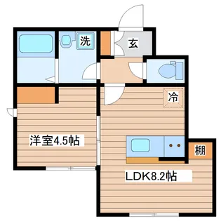 プランド鹿野本町【1階】の間取り