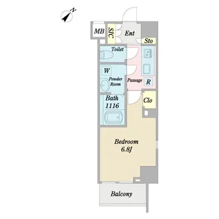 プレアデス東伏見【10階】の間取り
