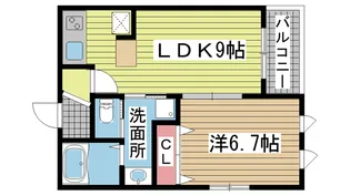 Casa魚崎北町【2階】の間取り