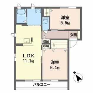 ポラリス G【2階】の間取り