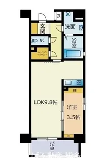 レーベン姪浜駅前【4階】の間取り