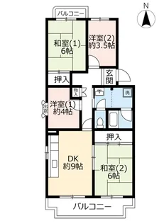URアミティ学園西町【5階】の間取り