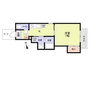 フラットK【1階】の間取り