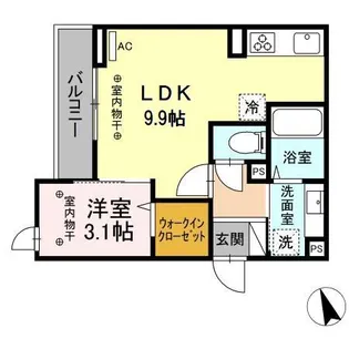 メゾン錦町【3階】の間取り