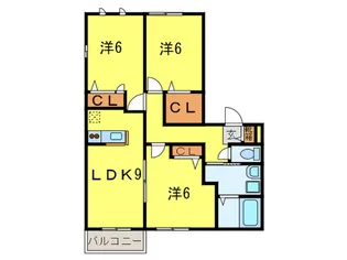ラ・セ-ベII【2階】の間取り