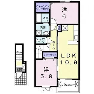 クラール元山Q【2階】の間取り