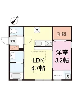 Memoire坂井東【1階】の間取り