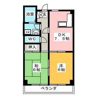 青山コーポA【3階】の間取り