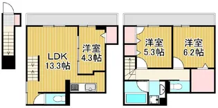 セレスティア竹の塚【2階】の間取り