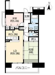 URアーバニア荒子東【10階】の間取り