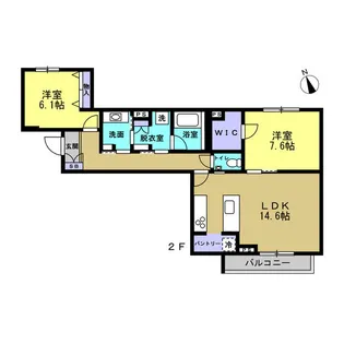 サウザン ド ドリーム ハウス【2階】の間取り
