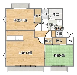 アスステージ赤津D棟【1階】の間取り