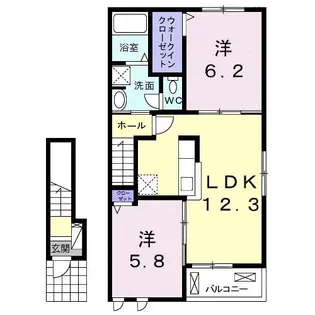 リヴェール土入 II【2階】の間取り