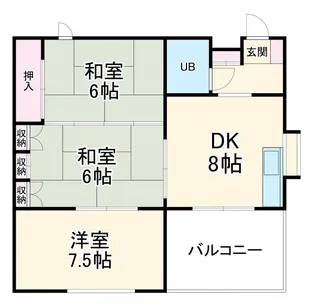 リバーサイドハイツ【1階】の間取り