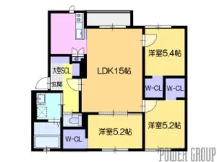 仮)クラージュポルト【1階】の間取り