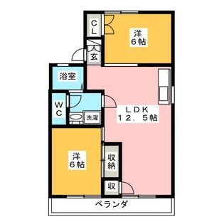 メゾンファミールA棟【1階】の間取り