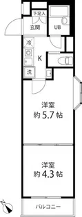 T’s garden EBISU【5階】の間取り