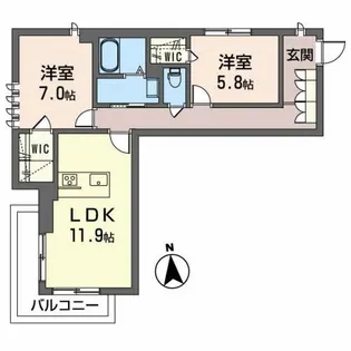 ヘリオスIII【3階】の間取り