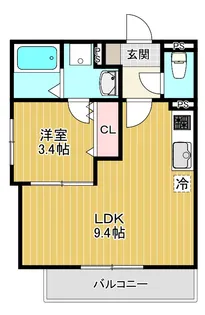 Reterasu光善寺【3階】の間取り