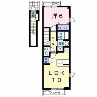 ソレイユ北島II C【2階】の間取り