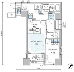 GRAN PASEO横濱関内PREMIUM【11階】の間取り