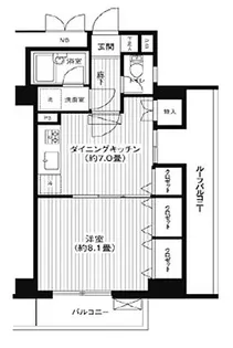 ロイヤル笹塚【13階】の間取り