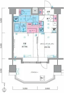 GENOVIA南千住Vskygarden【8階】の間取り