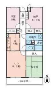 ユウキハイム【1階】の間取り