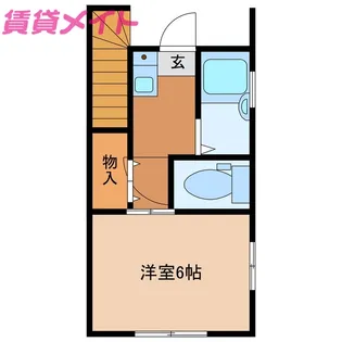 西浦アパート【1階】の間取り
