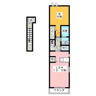 シャルマン・ドミールI【2階】の間取り