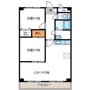 ジェラール【2階】の間取り