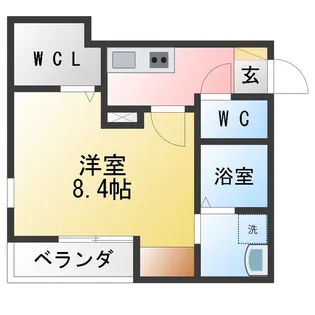 ヘーベル大須【1階】の間取り