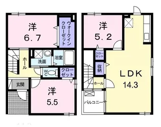 メゾン ドゥ ヒロ【1階】の間取り