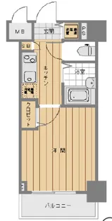 ガーラ・シティ門前仲町【4階】の間取り