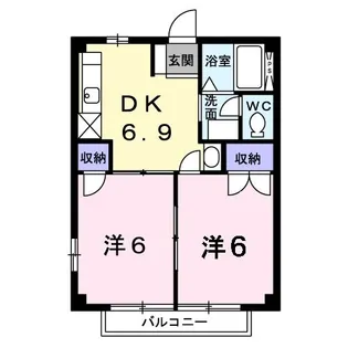 カサグランデ宍戸B【2階】の間取り