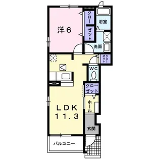 アバンツァート【1階】の間取り