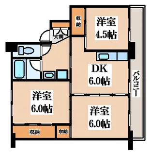 ビレッジハウスつるみ【4階】の間取り