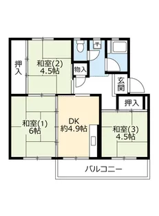 UR金剛【3階】の間取り