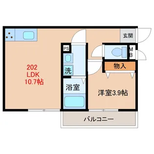 ルアーナみやのぎ【2階】の間取り