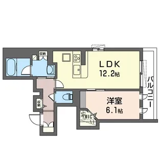 Bereo Villa Leaves十条仲原【1階】の間取り