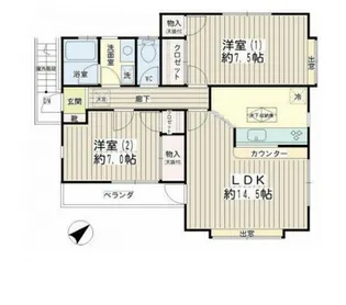 三ツ池ヒルズ【2階】の間取り