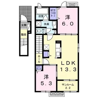 LIBRE&DEMEUREII【2階】の間取り