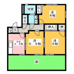 タウンズ碧 D【1階】の間取り