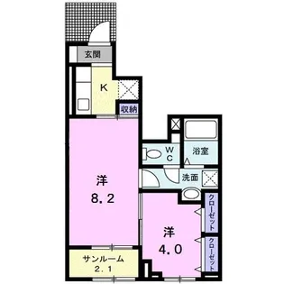 ラッフィナート【1階】の間取り