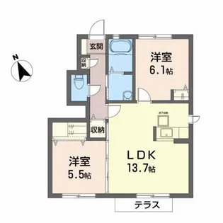 スカイK・I【1階】の間取り