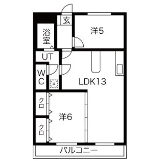 エレガンスニュー小川【4階】の間取り