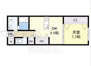 ゼニス宝塚【1階】の間取り